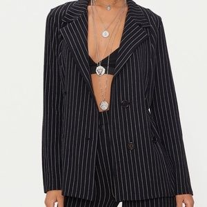 PrettyLittleThing Pinstripe Blazer and Pants Set